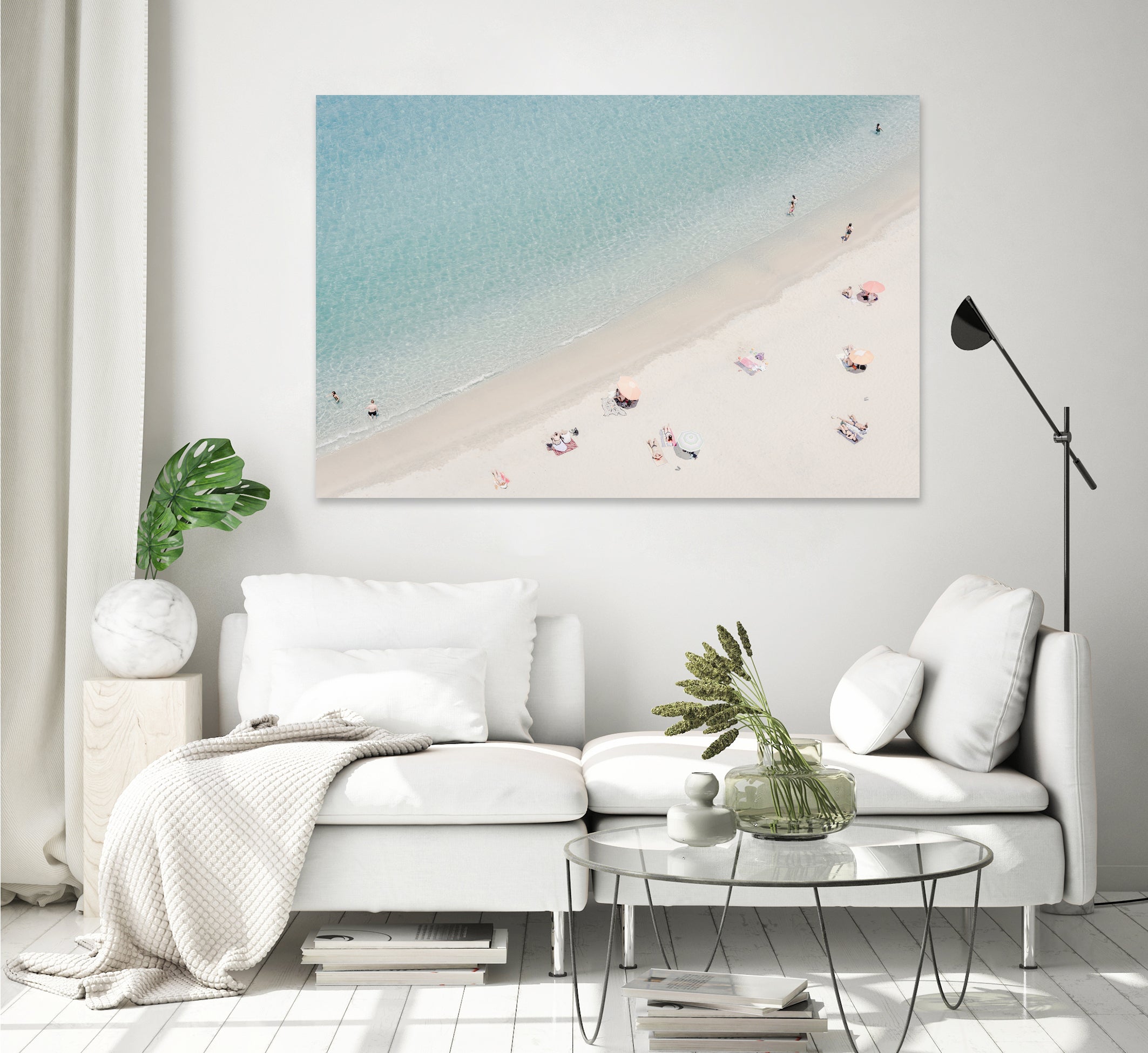 Aerial beach view by Photolovers on GIANT ART - landscape sunbathing