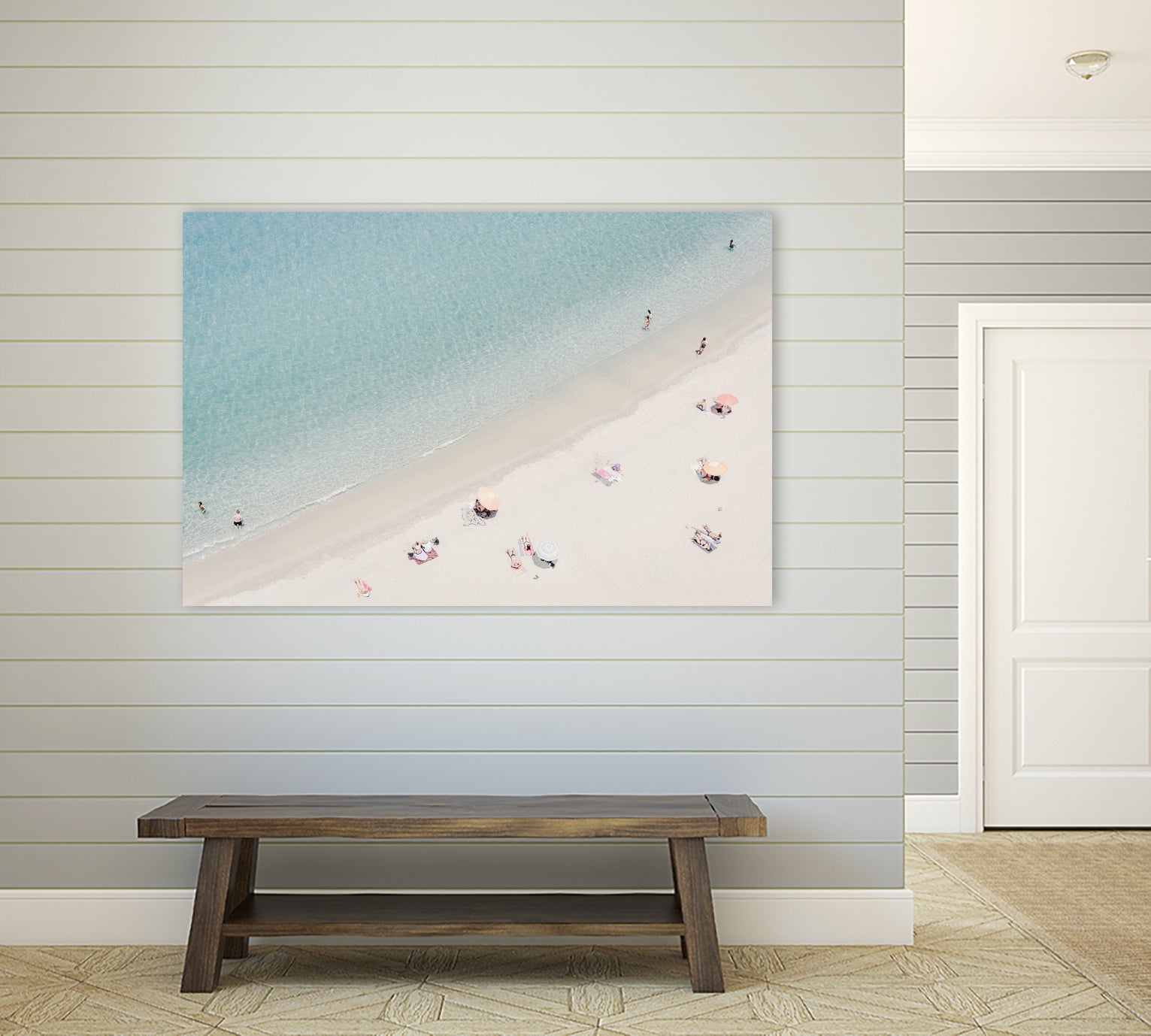 Aerial beach view by Photolovers on GIANT ART - landscape sunbathing