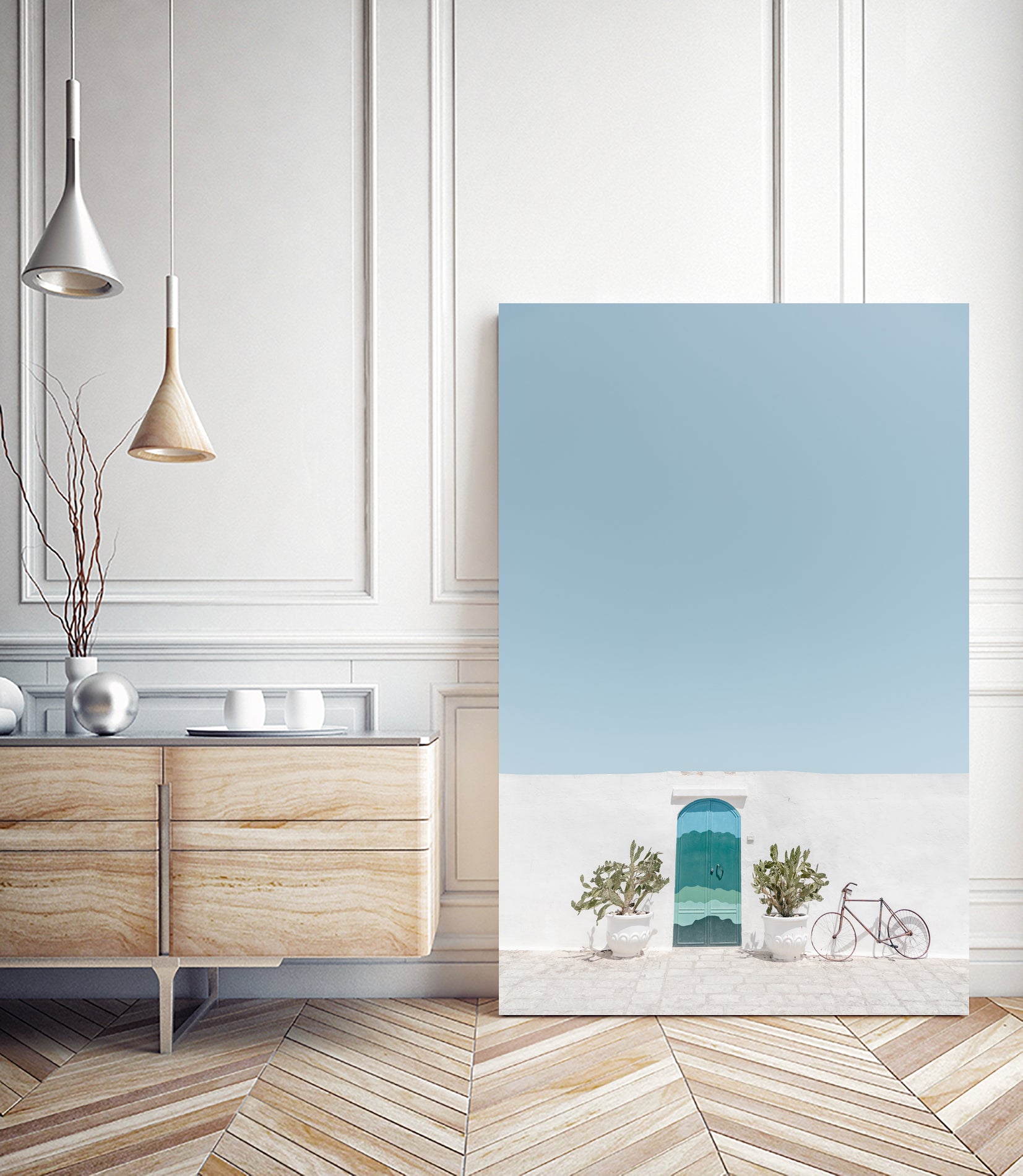 Ostuni blue door by Photolovers on GIANT ART - photography sky