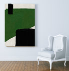 Green Beige Black Oil Abstract Painting by THE MIUUS STUDIO on GIANT ART - abstract child art
