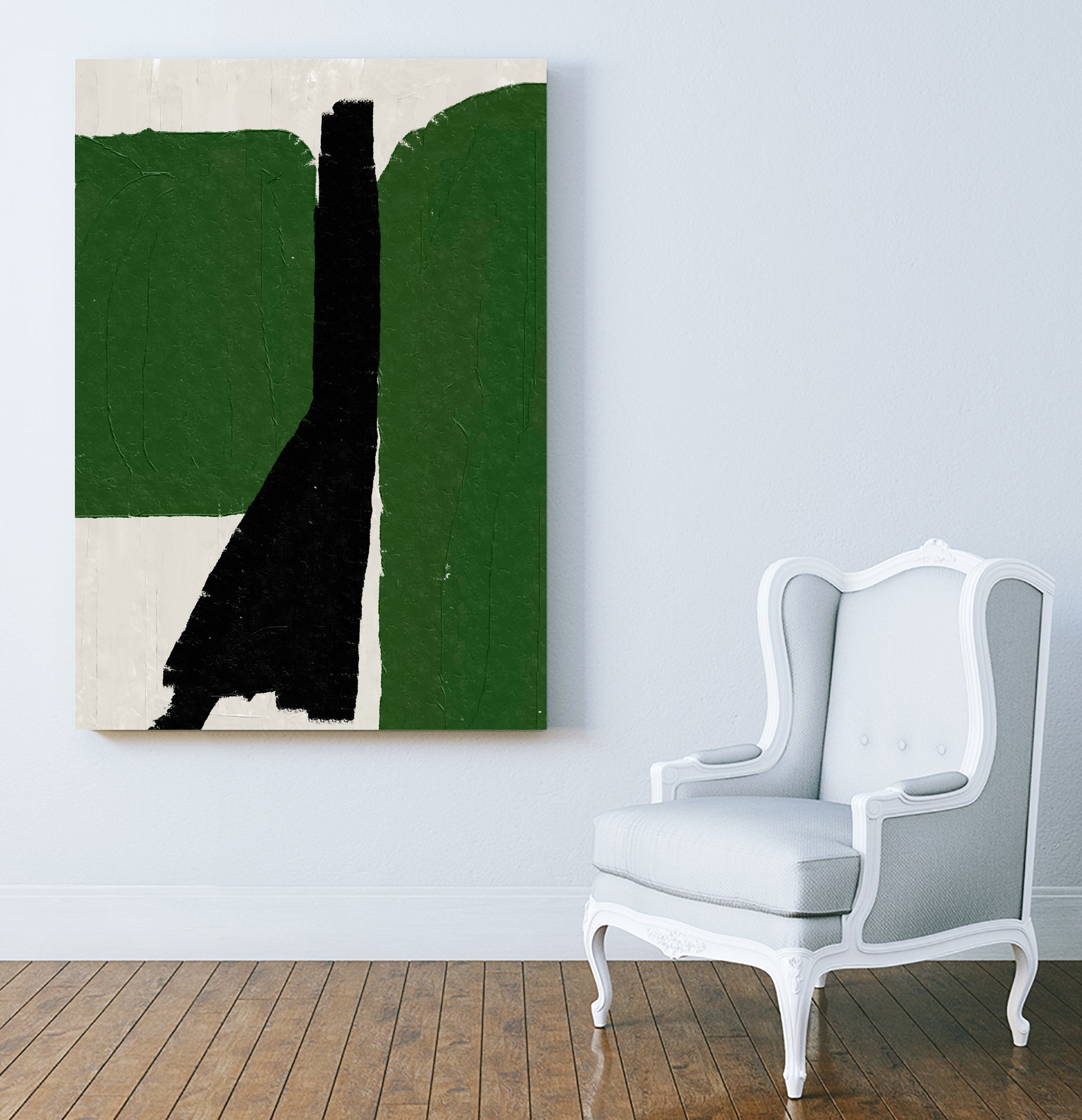 Green Black Oil Abstract by THE MIUUS STUDIO on GIANT ART - abstract painting