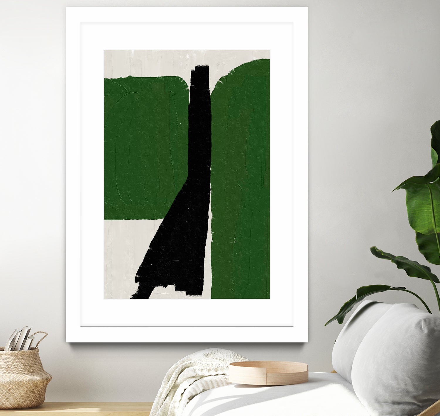 Green Black Oil Abstract by THE MIUUS STUDIO on GIANT ART - abstract painting