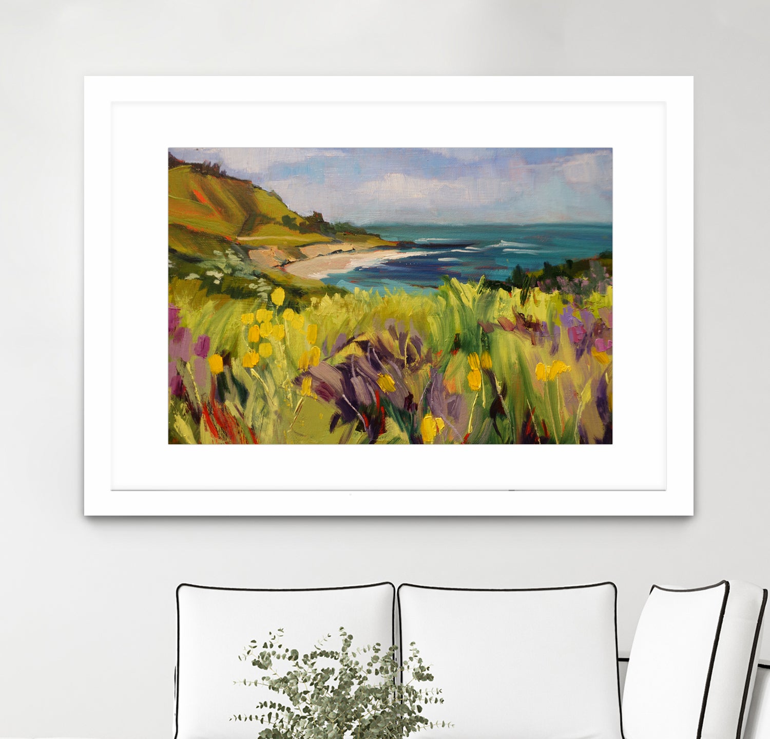 Coastal California by Maxine Shore on GIANT ART - green landscape coast