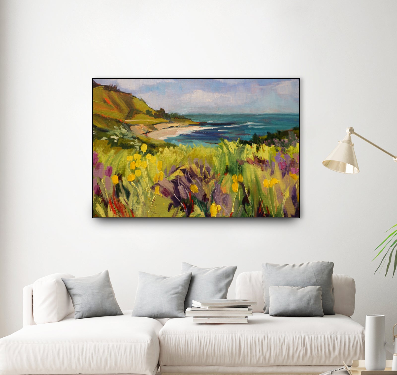 Coastal California by Maxine Shore on GIANT ART - green landscape coast