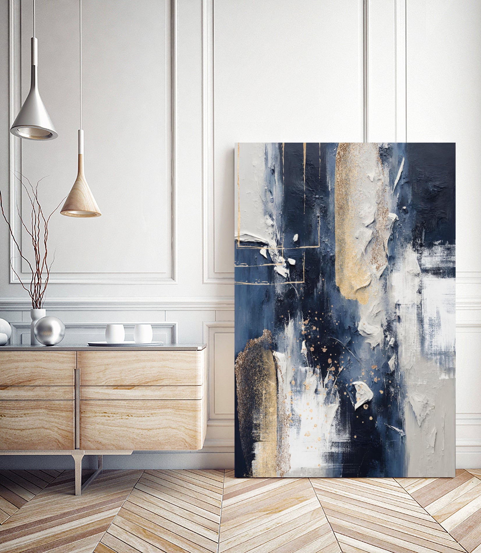 Gold at Midnight by Sally on GIANT ART - illustration painting