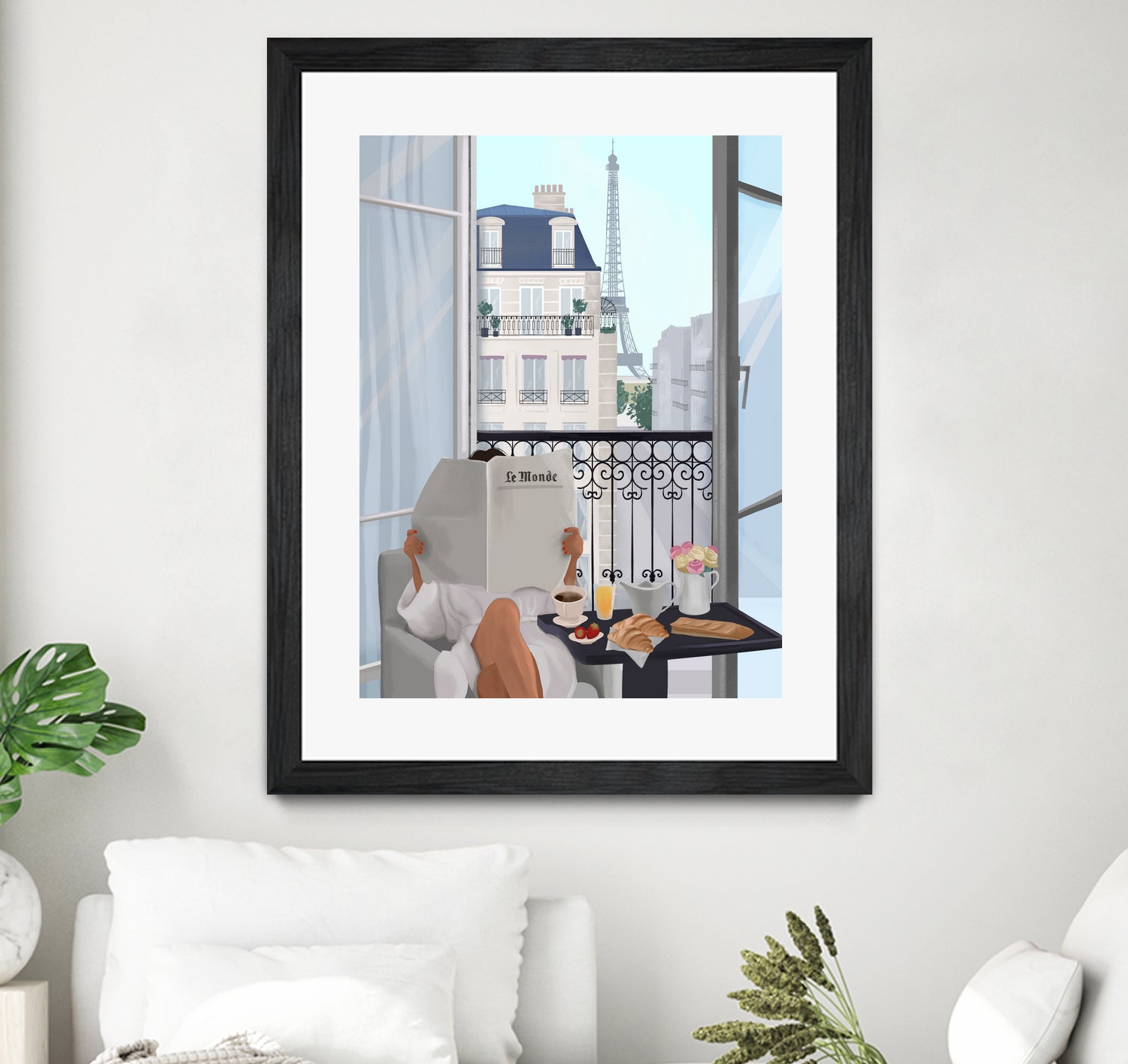 Paris Balcony by Petra Lizde on GIANT ART - illustration  paris