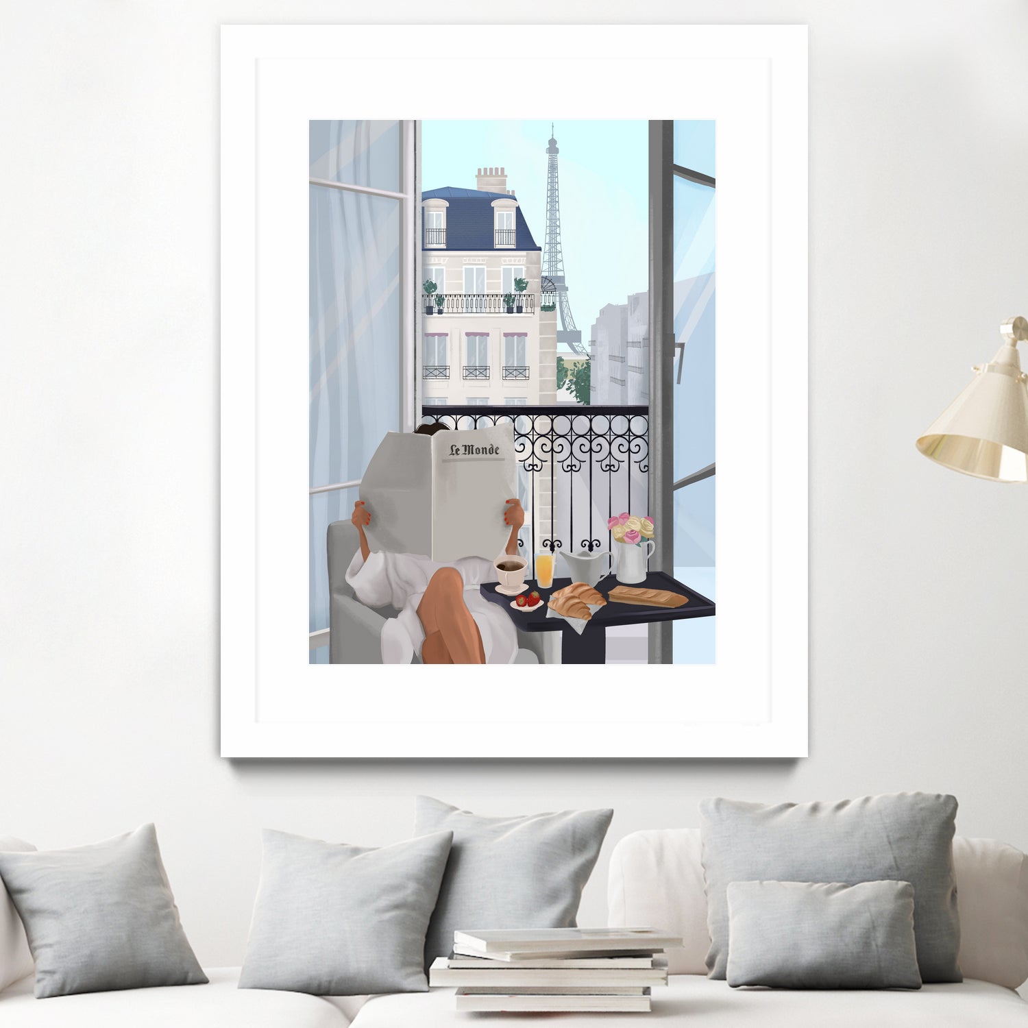 Paris Balcony by Petra Lizde on GIANT ART - illustration  paris