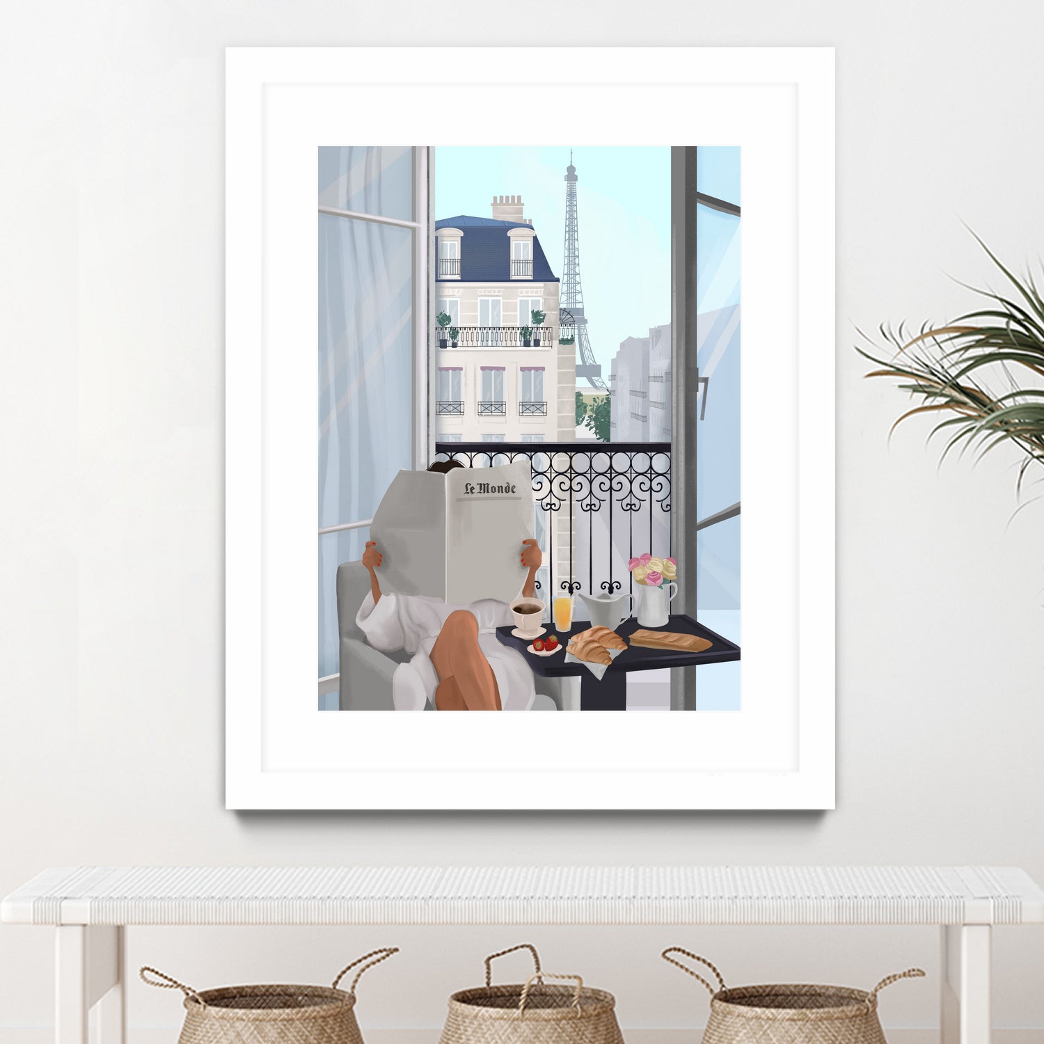Paris Balcony by Petra Lizde on GIANT ART - illustration  paris
