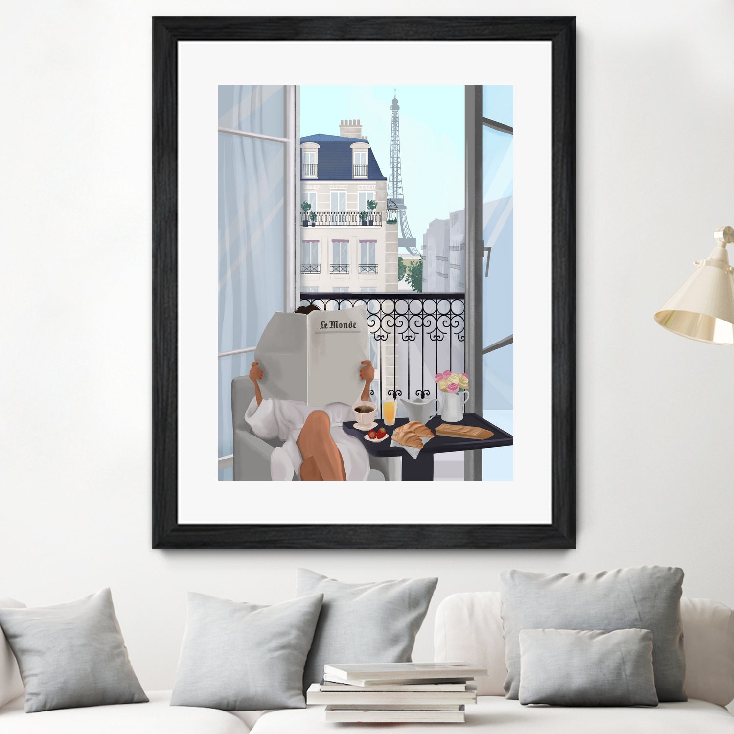 Paris Balcony by Petra Lizde on GIANT ART - illustration  paris