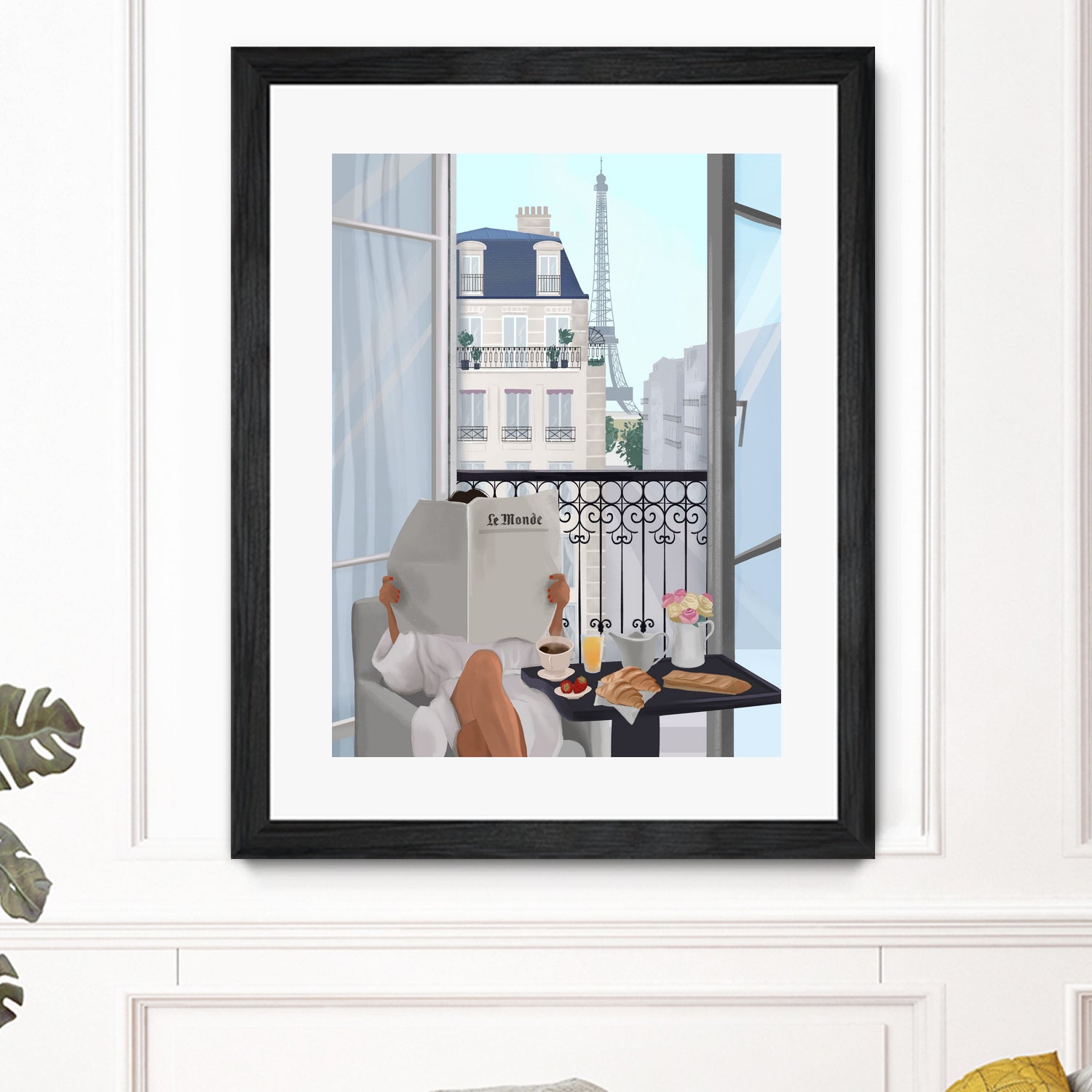 Paris Balcony by Petra Lizde on GIANT ART - illustration  paris
