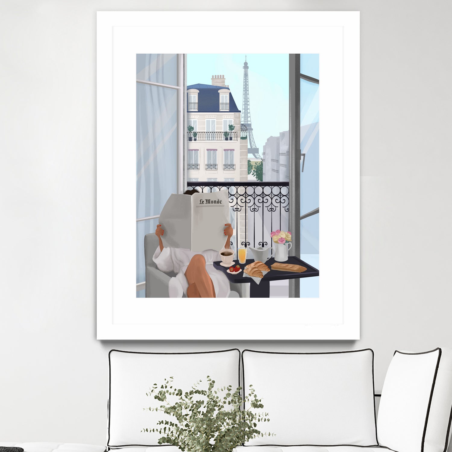 Paris Balcony by Petra Lizde on GIANT ART - illustration  paris