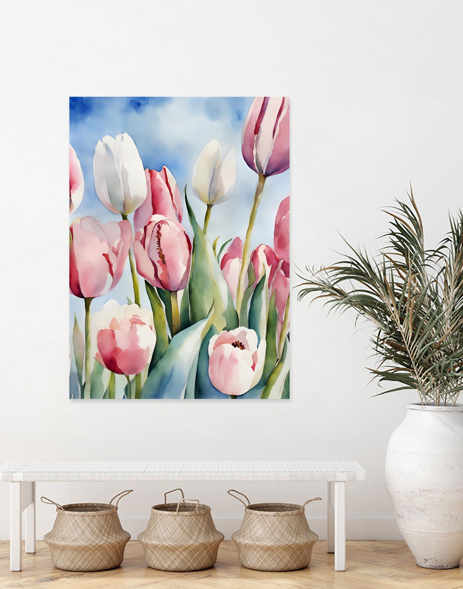 Tulpenfeld by Ohkimiko on GIANT ART - illustration tulpen