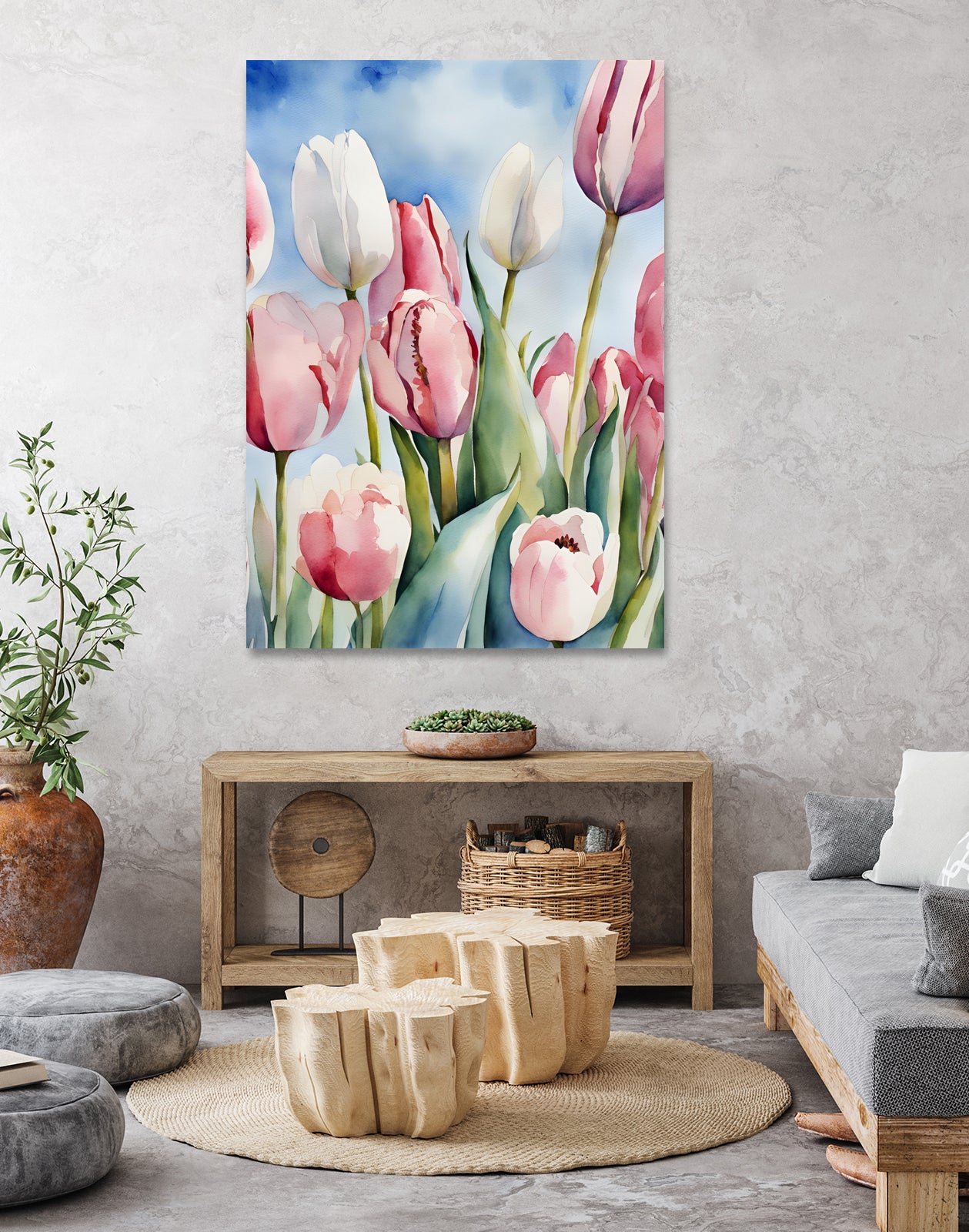 Tulpenfeld by Ohkimiko on GIANT ART - illustration tulpen