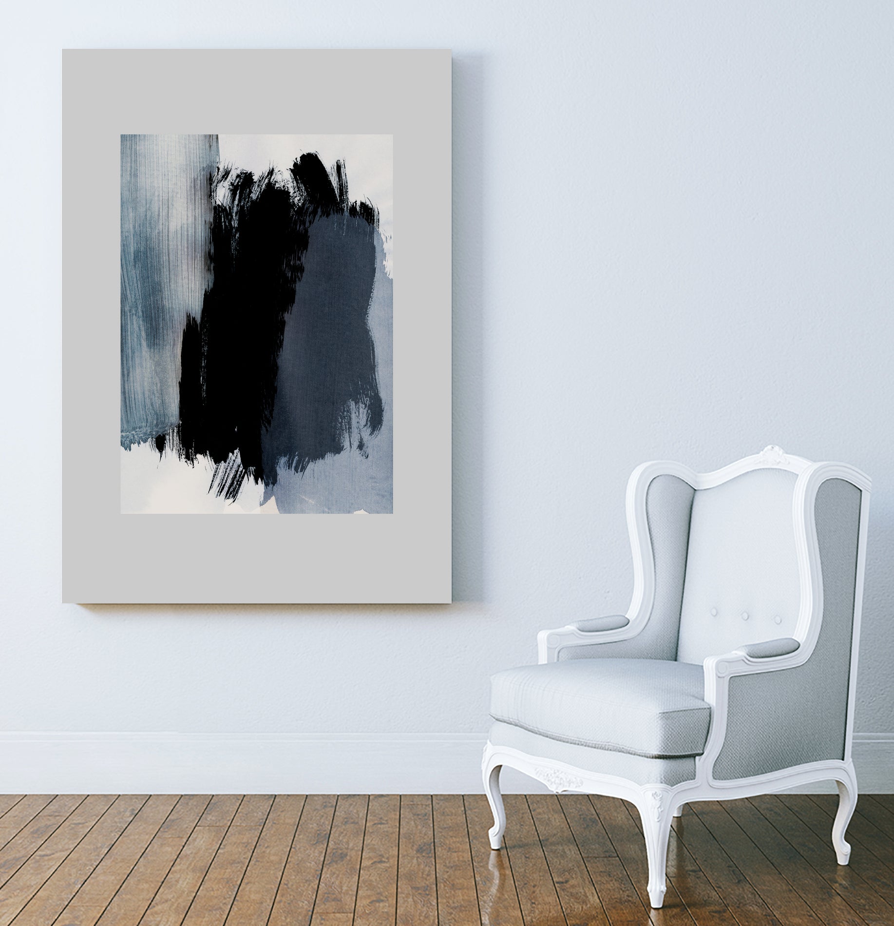 Abstract Brush Strokes 15 by Mareike on GIANT ART - blue illustration painted