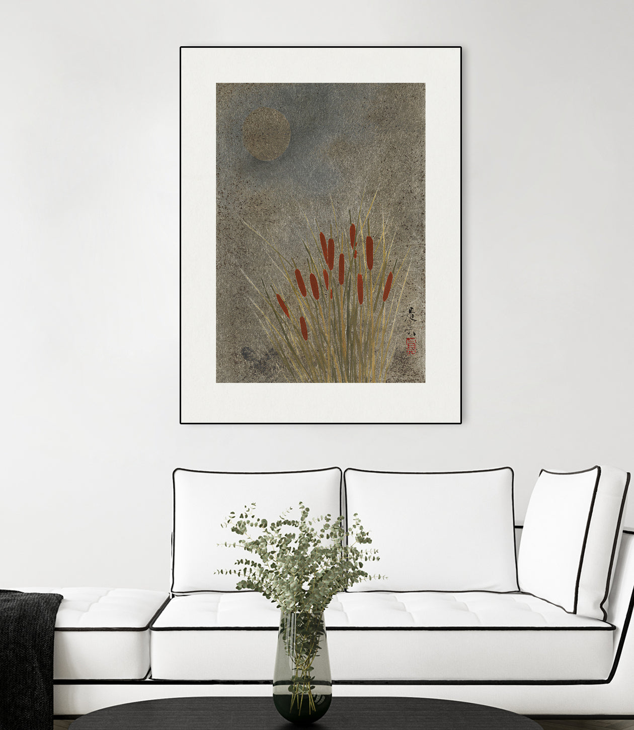 Japanese Grass Field At Night (1807a€“1891) by Shibata Zeshin on GIANT ART - 9449 illustration