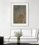 Japanese Grass Field At Night (1807a€“1891) by Shibata Zeshin on GIANT ART - 9449 illustration
