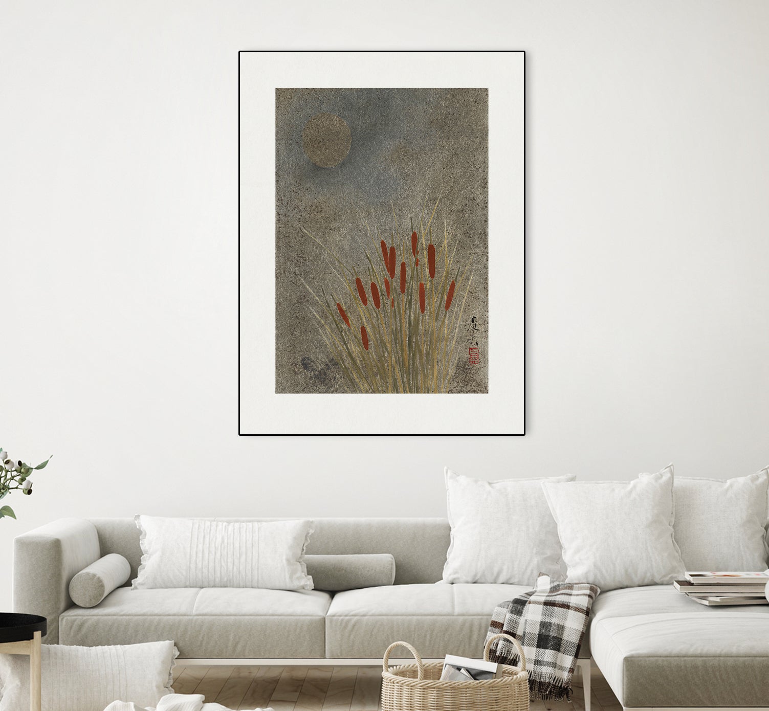 Japanese Grass Field At Night (1807a€“1891) by Shibata Zeshin on GIANT ART - 9449 illustration