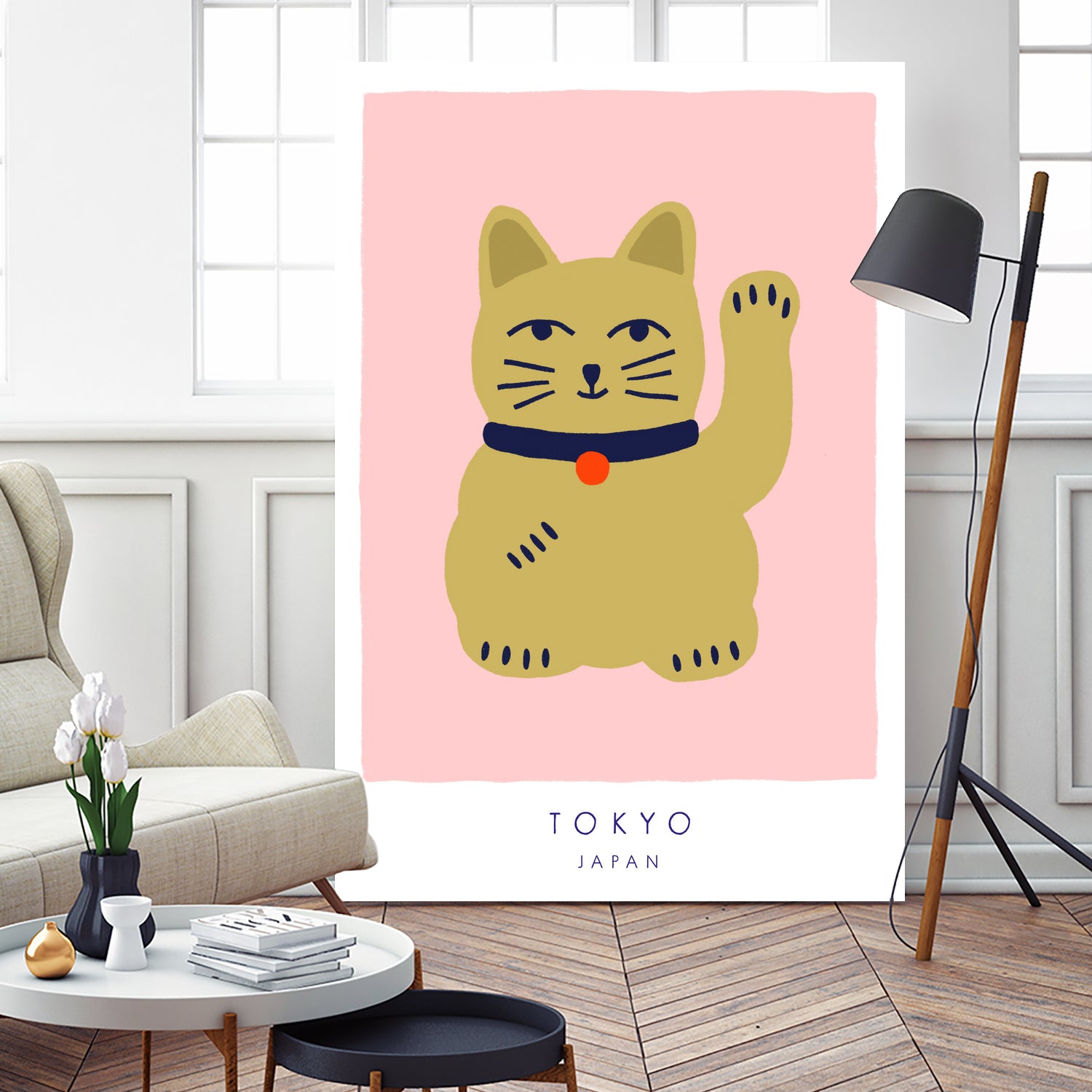 Maneki Neko a€“ Lucky Cat by Maren Gross on GIANT ART - animals cat