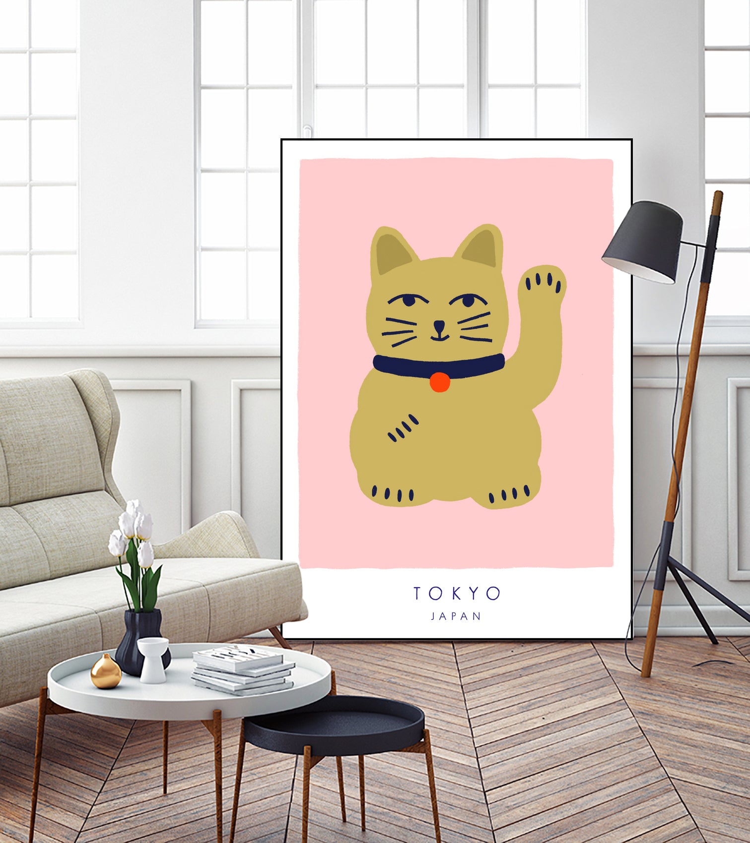 Maneki Neko a€“ Lucky Cat by Maren Gross on GIANT ART - animals cat