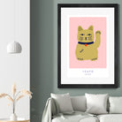 Maneki Neko a€“ Lucky Cat by Maren Gross on GIANT ART - animals cat
