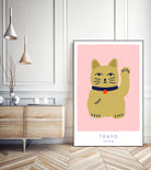 Maneki Neko a€“ Lucky Cat by Maren Gross on GIANT ART - animals cat