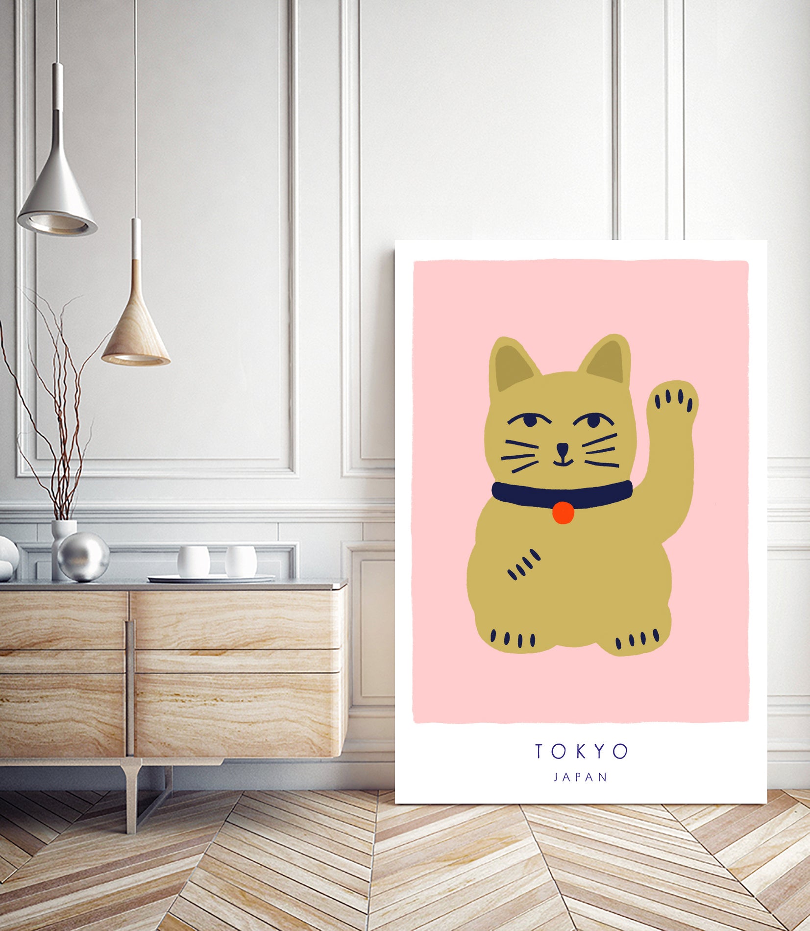 Maneki Neko a€“ Lucky Cat by Maren Gross on GIANT ART - animals cat