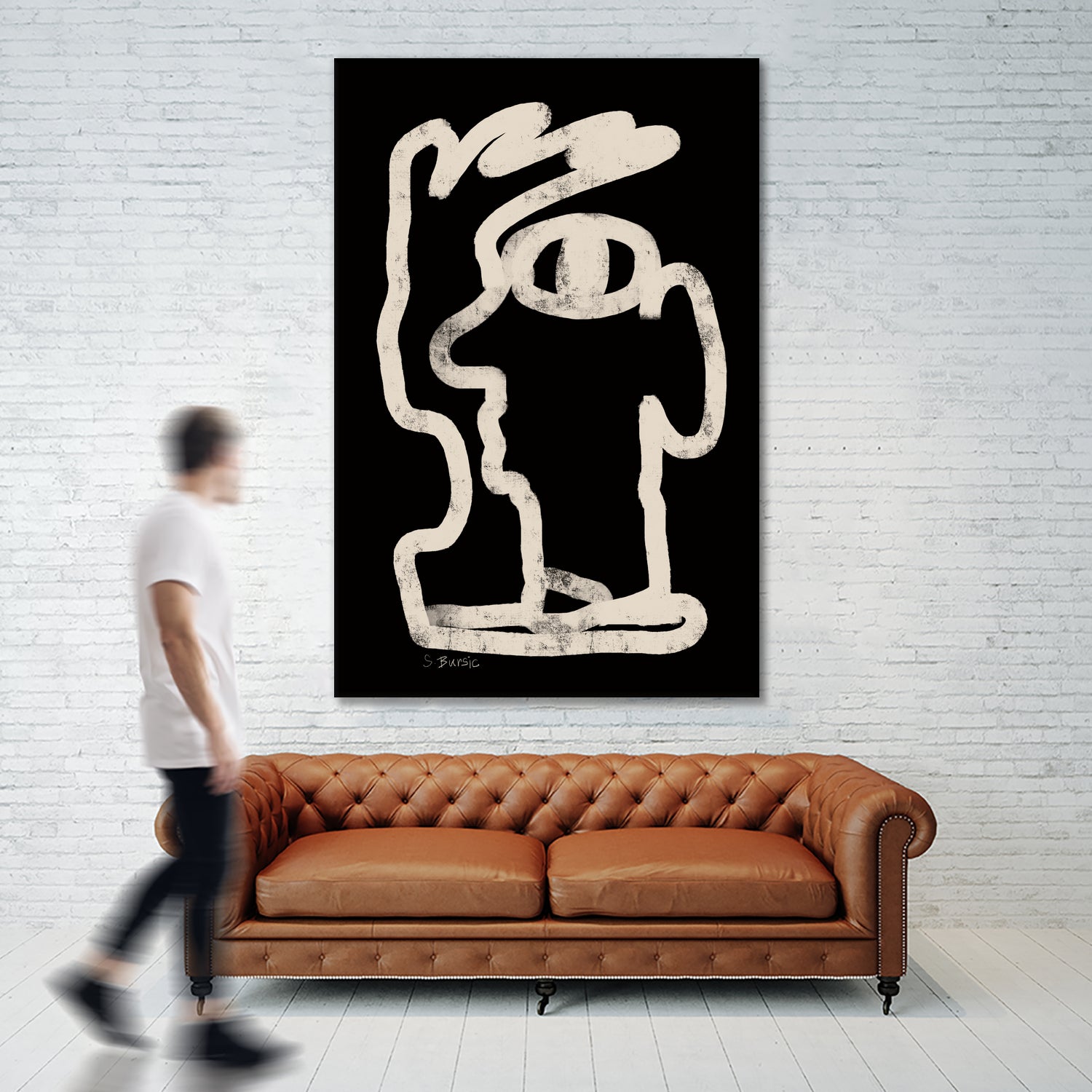 Face line art by Sharyn Bursic on GIANT ART - line art sketch