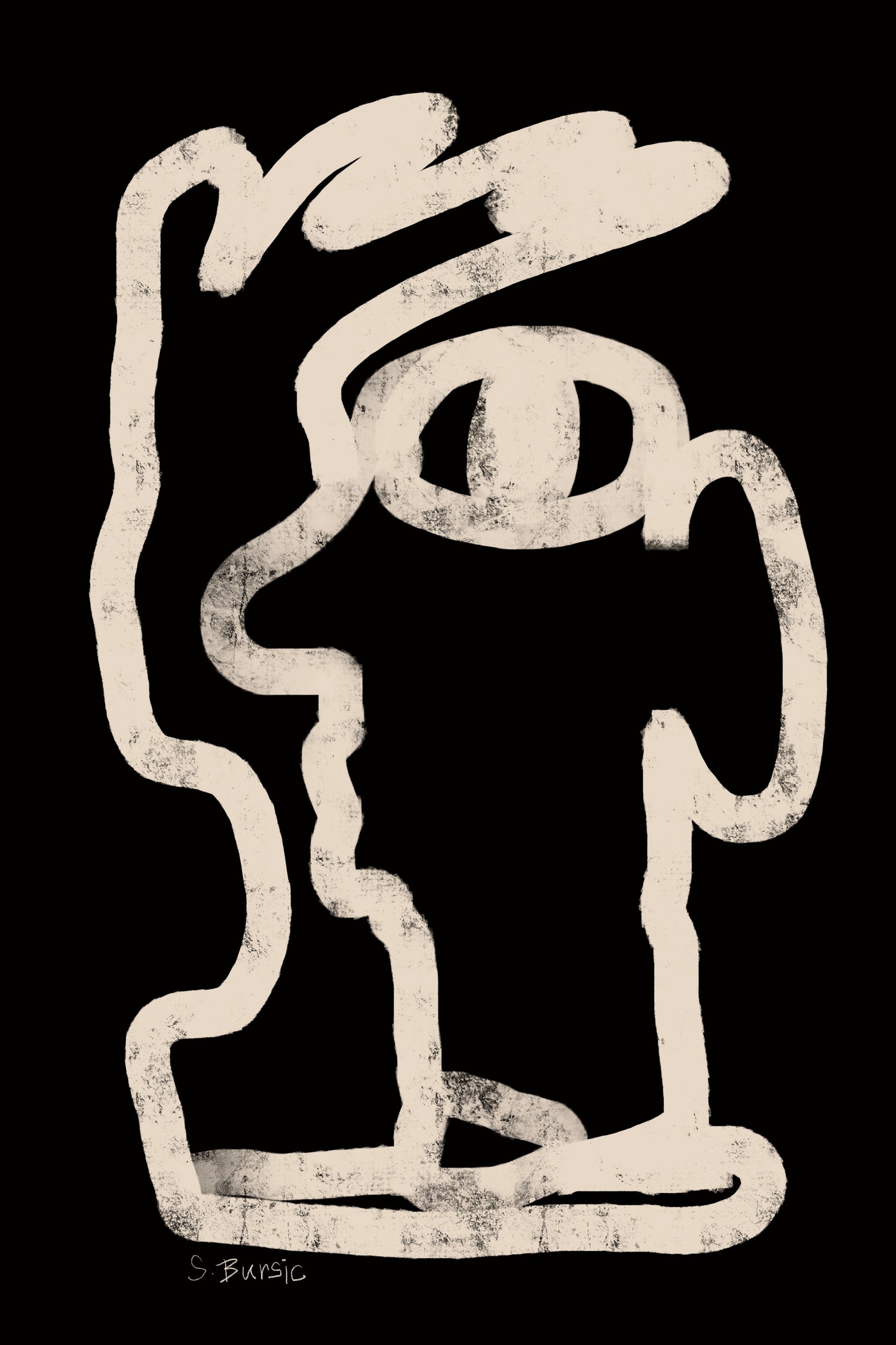 Face line art by Sharyn Bursic on GIANT ART - line art sketch