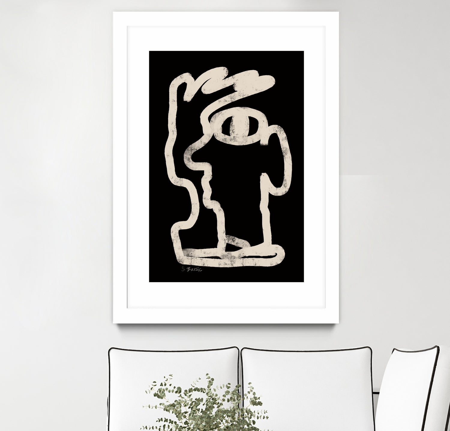 Face line art by Sharyn Bursic on GIANT ART - line art sketch