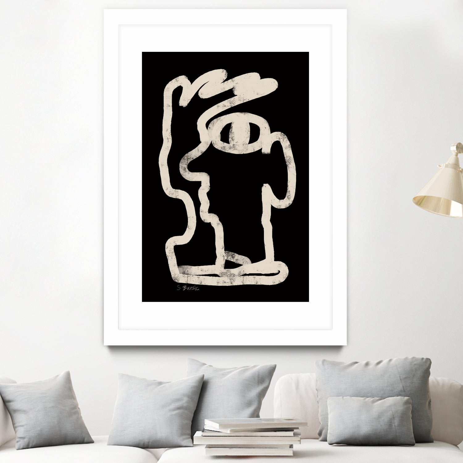 Face line art by Sharyn Bursic on GIANT ART - line art sketch