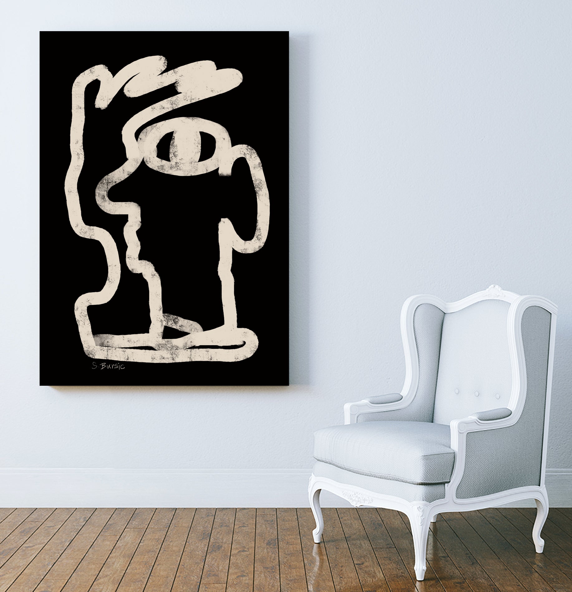 Face line art by Sharyn Bursic on GIANT ART - line art sketch