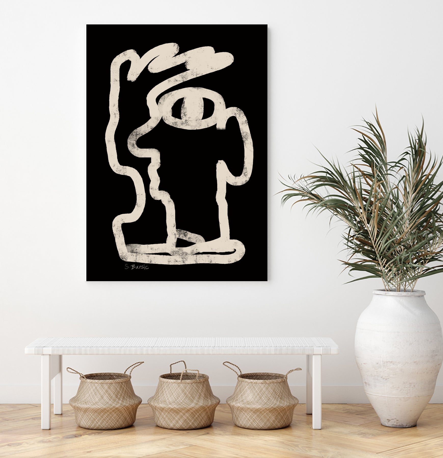 Face line art by Sharyn Bursic on GIANT ART - line art sketch