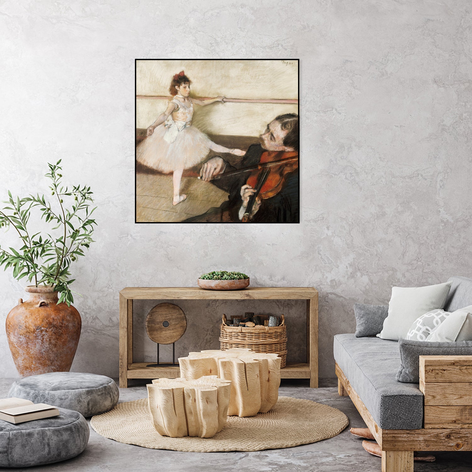 The Dance Lesson by Edgar Degas on GIANT ART - 3543 illustration