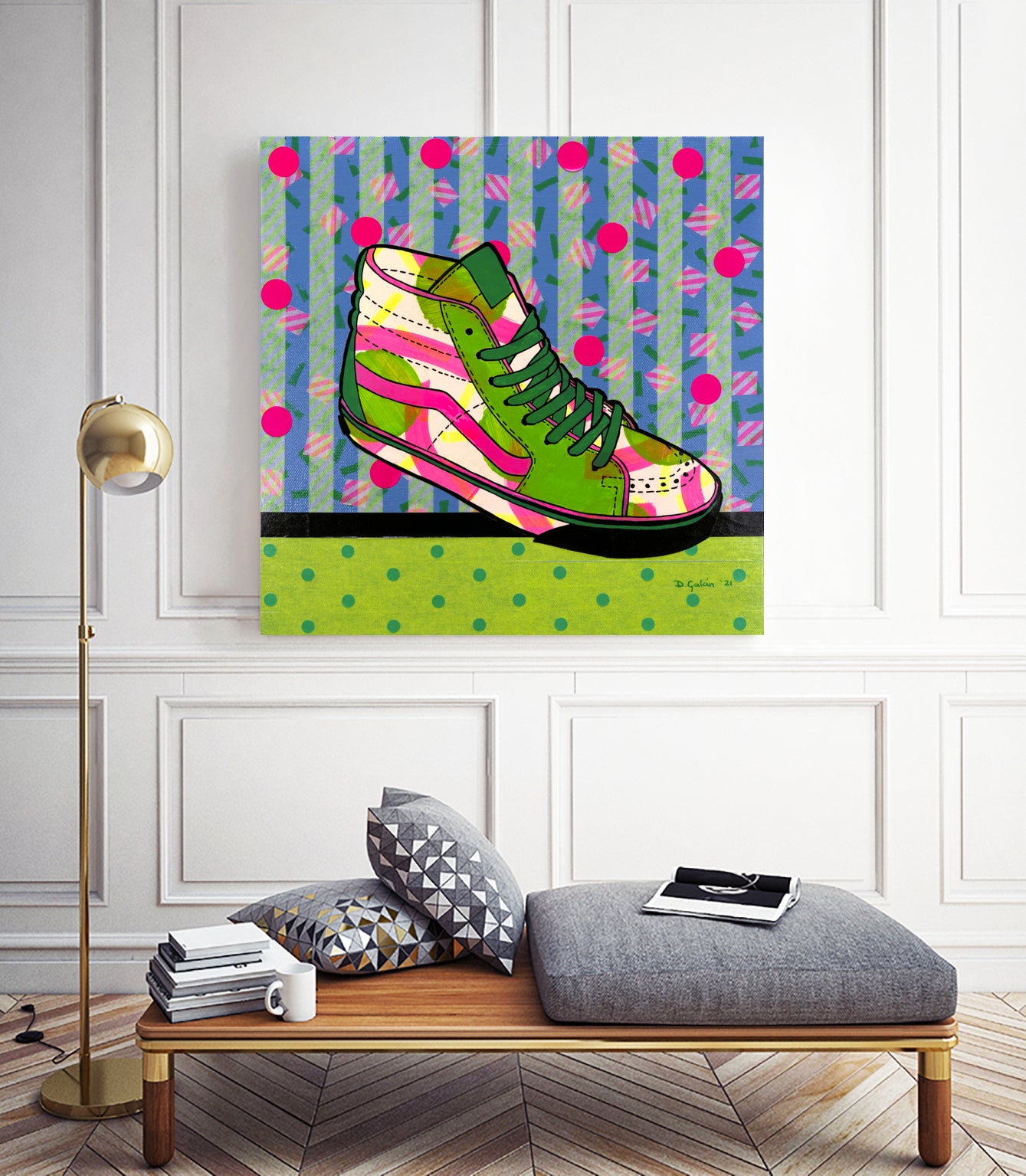 Green Fantasy by David Galan  on GIANT ART - green illustration sneekers