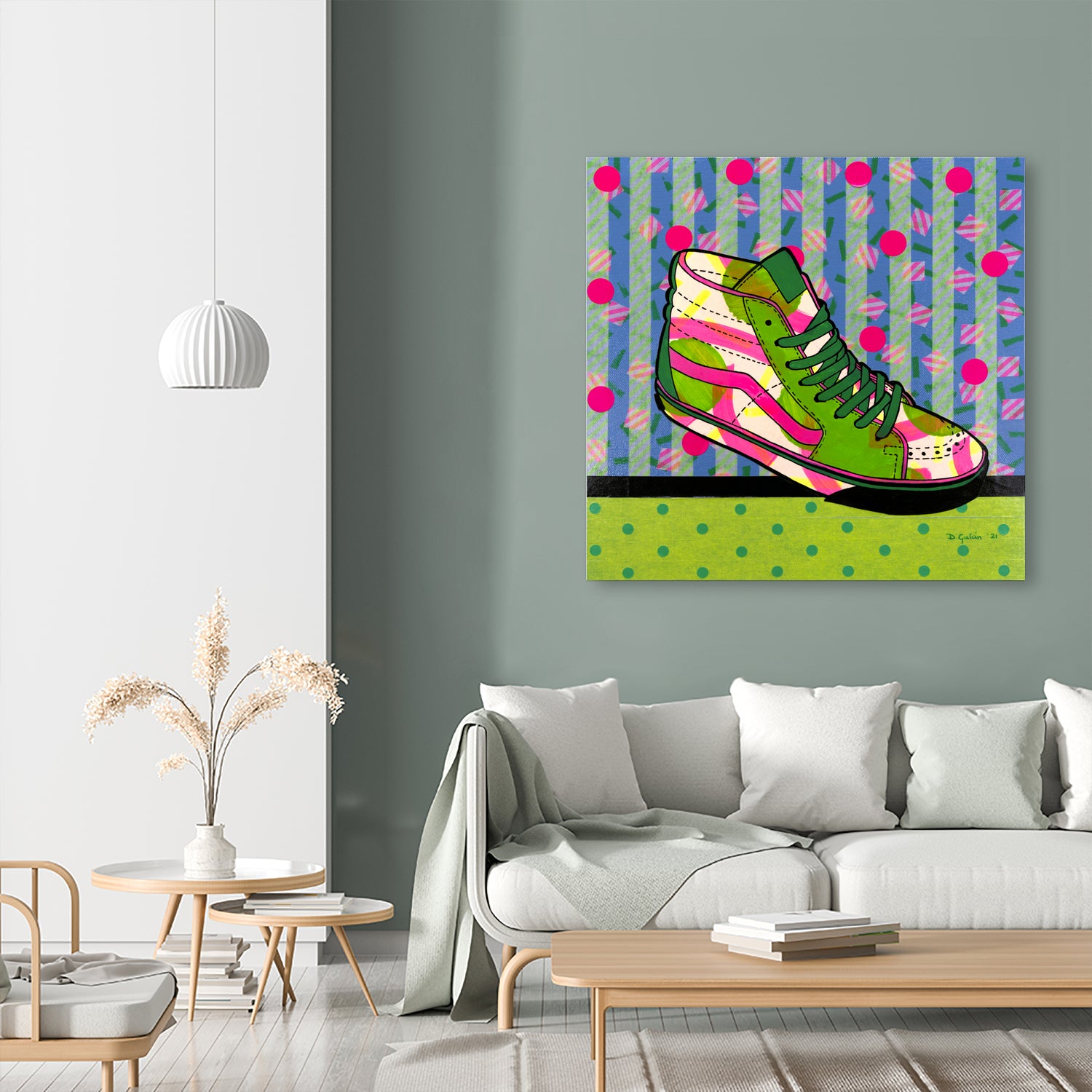 Green Fantasy by David Galan  on GIANT ART - green illustration sneekers