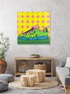 Superstar Green Pink Blue by David Galan on GIANT ART - green illustration sneeker