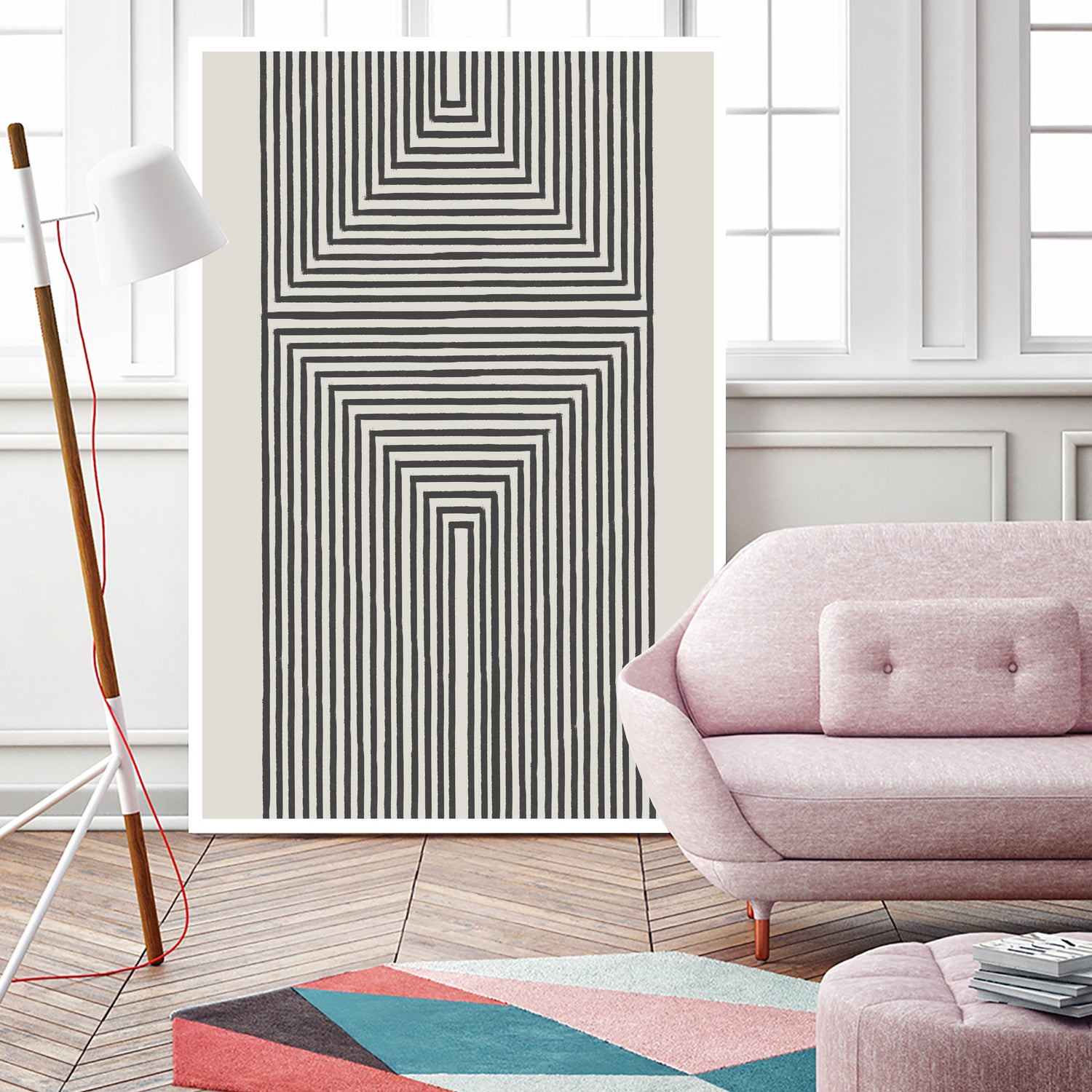 Geometric Echoes by THE MIUUS STUDIO on GIANT ART - 7200 illustration
