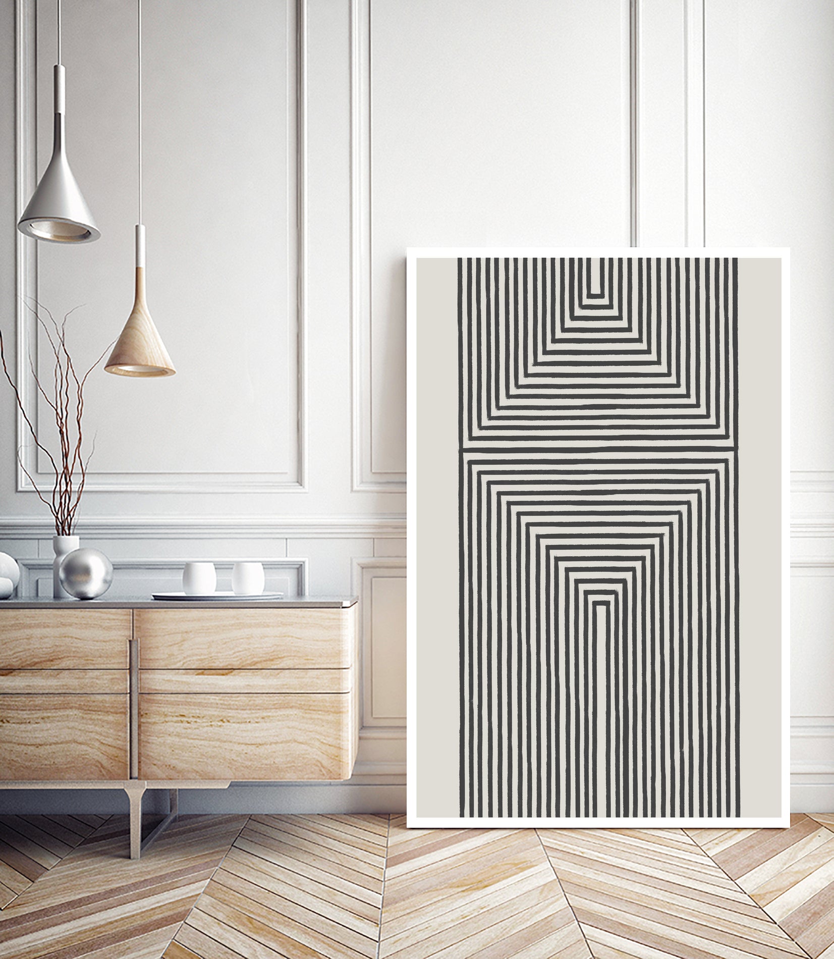 Geometric Echoes by THE MIUUS STUDIO on GIANT ART - 7200 illustration