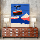 Ski Mountains by Rosi Feist on GIANT ART - illustration ski tow