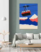 Ski Mountains by Rosi Feist on GIANT ART - illustration ski tow