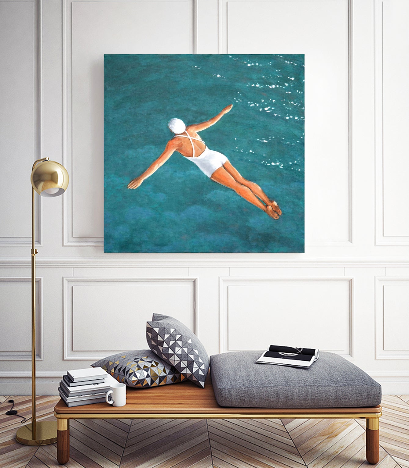 High Diver Above Water by Sarah Morrissette on GIANT ART - landscape woman
