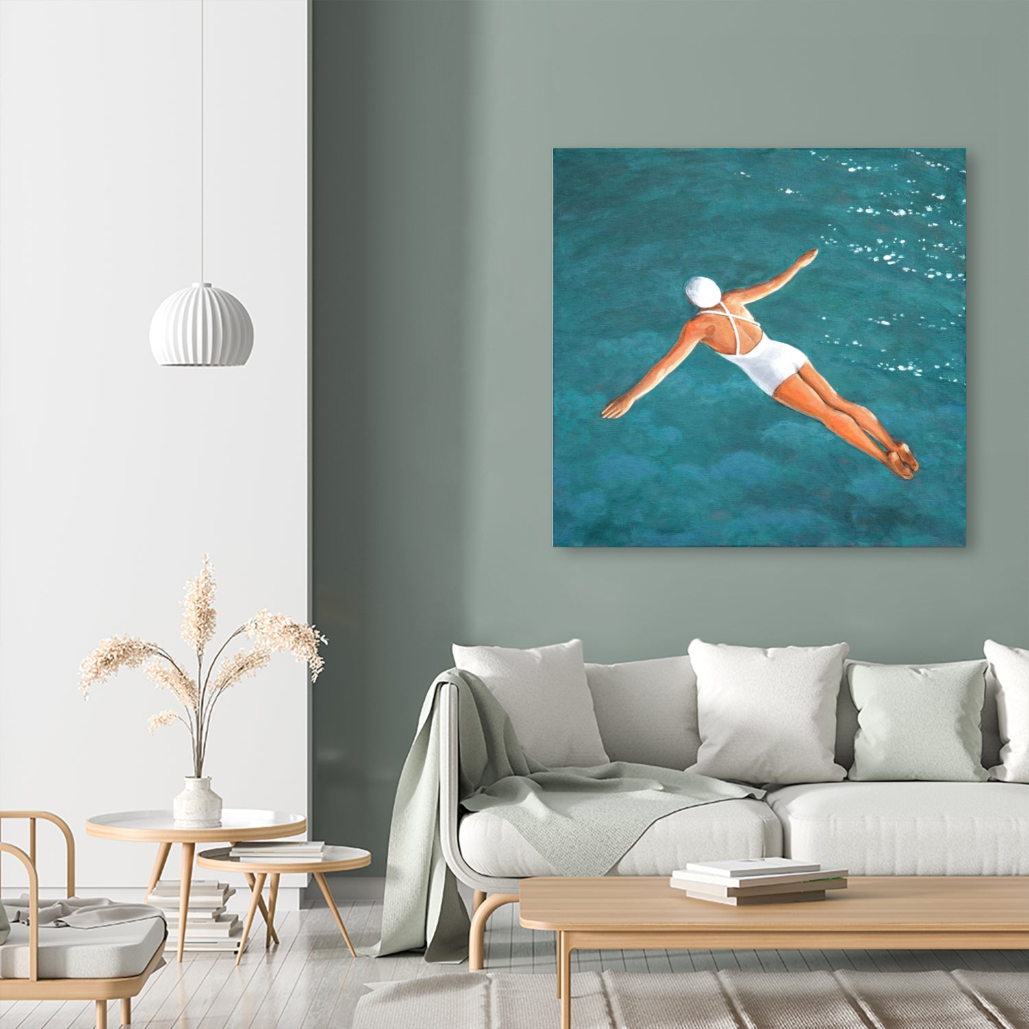 High Diver Above Water by Sarah Morrissette on GIANT ART - landscape woman