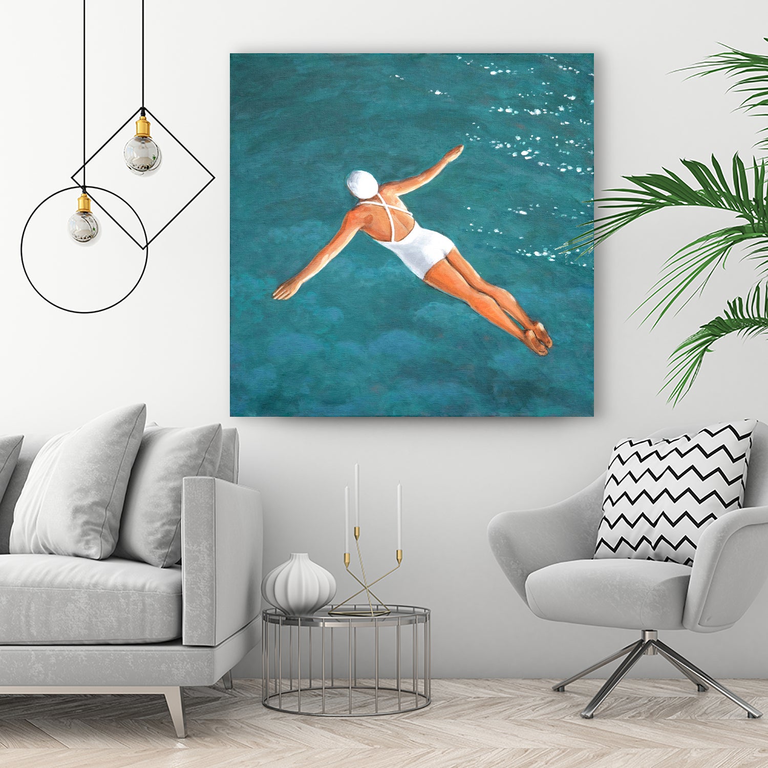 High Diver Above Water by Sarah Morrissette on GIANT ART - landscape woman