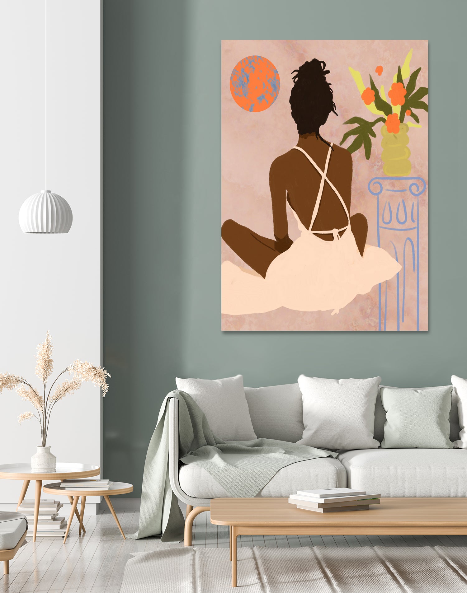 Gazing into the Abyss by Kintsugi99 on GIANT ART - orange  framed canvas