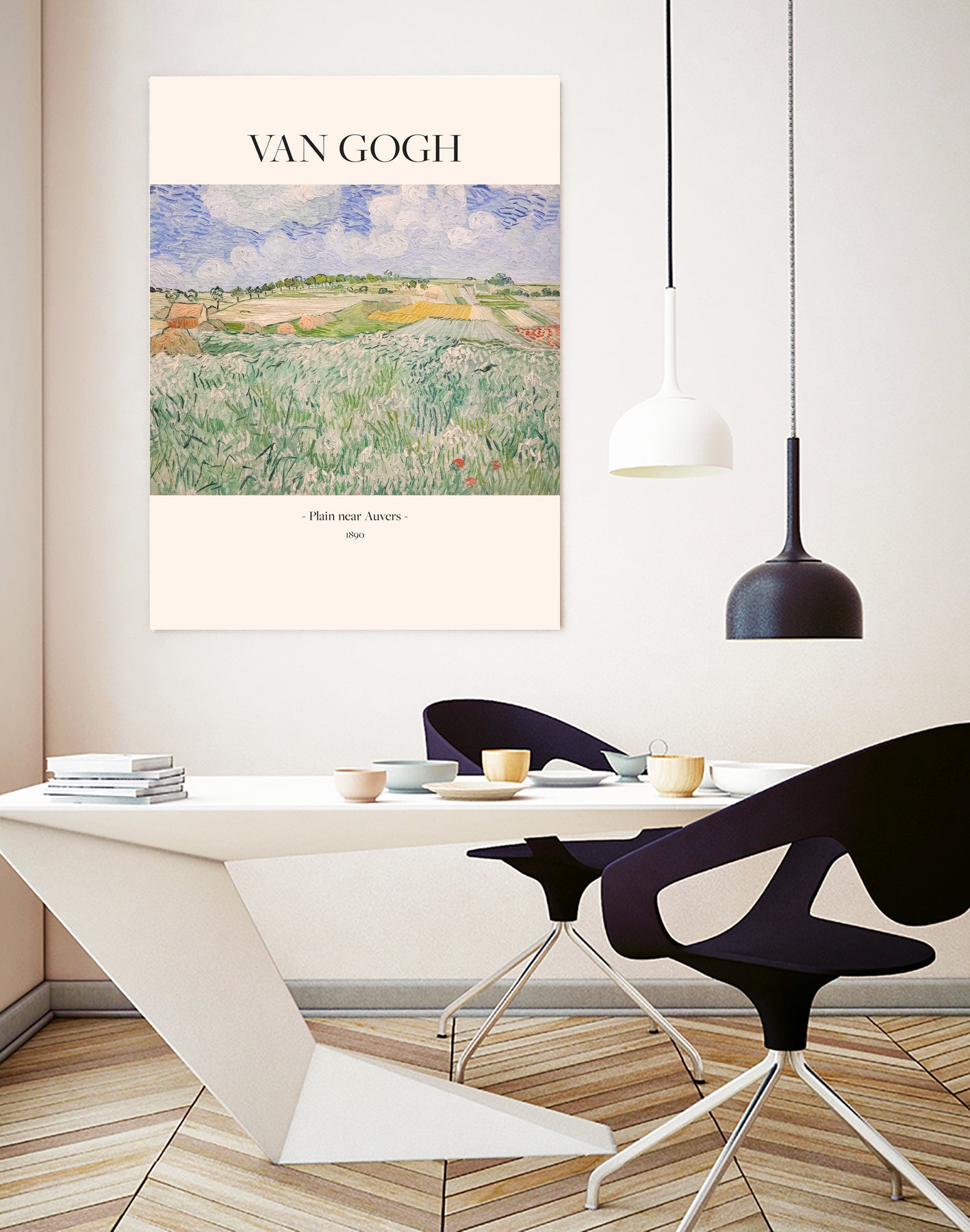 Plain Near Auvers by Vincent Van Gogh on GIANT ART - landscape text