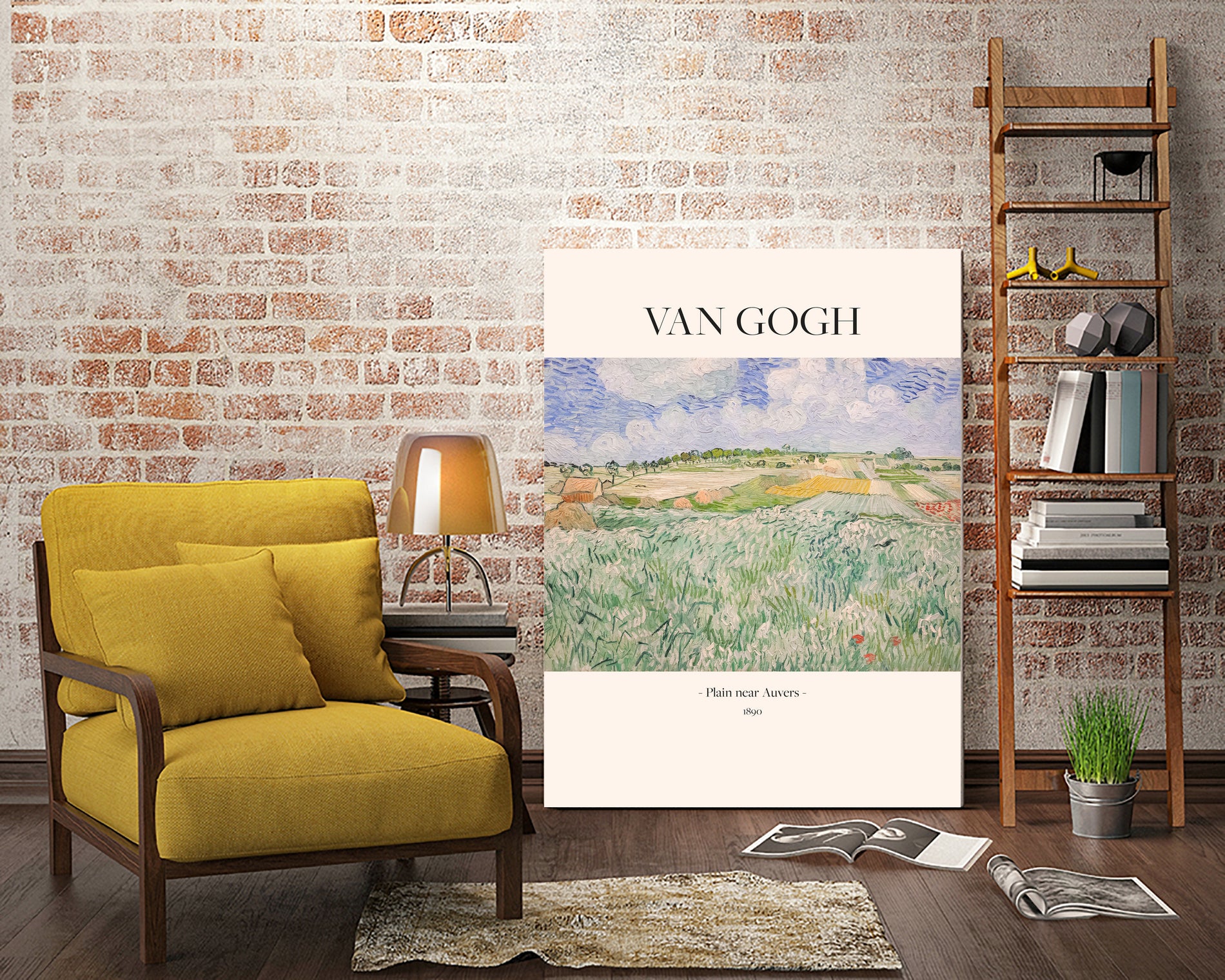 Plain Near Auvers by Vincent Van Gogh on GIANT ART - landscape text