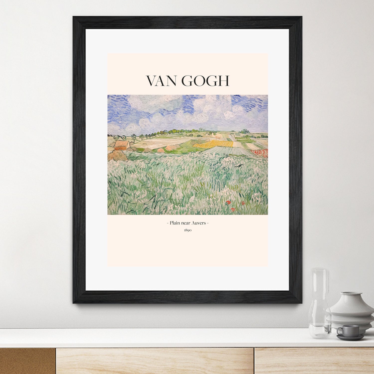 Plain Near Auvers by Vincent Van Gogh on GIANT ART - landscape text