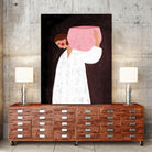 The Woman with the Pink Basket by Bea Muller on GIANT ART - figurative drawing