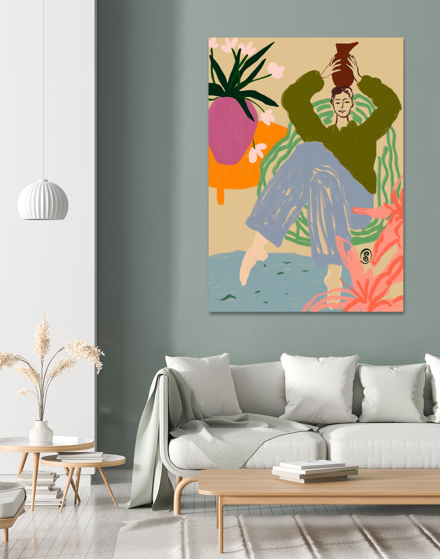 Woman With a Vessel by Sandra Poliakov on GIANT ART - figurative woman