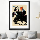 Midnight Reading by Sandra Poliakov  on GIANT ART - figurative drawing,illustration,sketch,human face,painting,art,clipart,cartoon,woman,black dress,reading,book worm,reader,colourful ,pastell,relaxed,calm,mindful,slow living,moon,night,feminine,girl power,home decor ,maximalist,graphic,painted,paint,painterly,person,people,still,serene,peace,peaceful,tranquil,tranquilitiy,stillness,harmony,sky